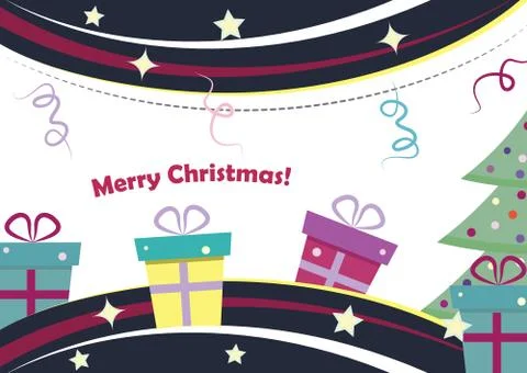 New year background with presents Stock Illustration