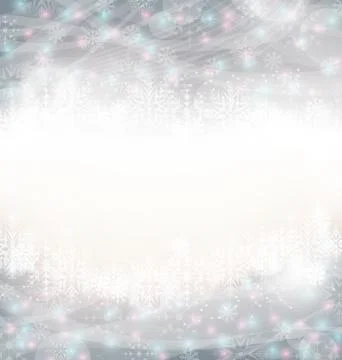 New year background with snowflakes Stock Illustration