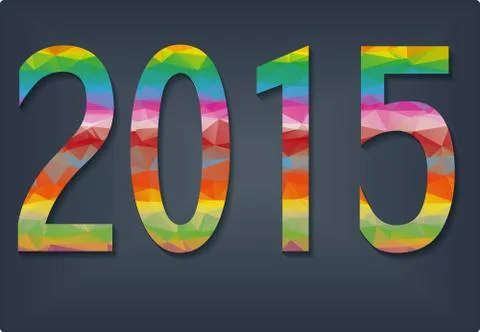 New Year background with text 2015 Stock-Illustration