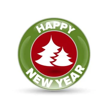 New Year badge Stock Illustration