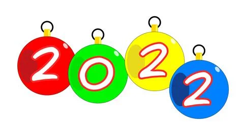 New Year Baubles Stock Illustration