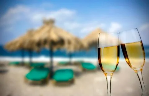 New Year at the beach Stock Photos