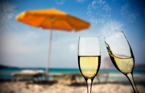 New Year at the beach Foto stock