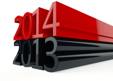 A new year begins Stock Illustration