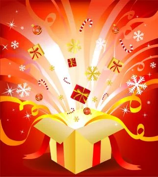 New year box Stock Illustration