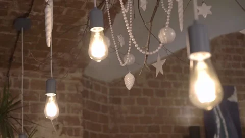 New year cafe decor Stock Footage 146977202