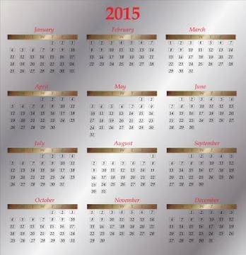 New year calendar Stock Illustration