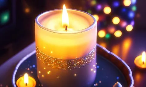 New year candle Stock Illustration