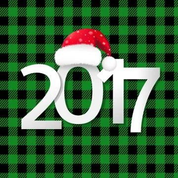 New Year Card 2017 Stock Illustration