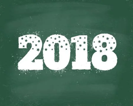 New year card 2018. Stock Illustration