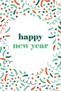 New Year Card explosion of Firecrackers, Confetti. Greeting card. Fireworks from 스톡 일러스트