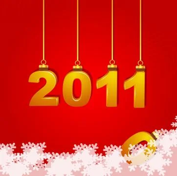 New year card Illustrazione stock