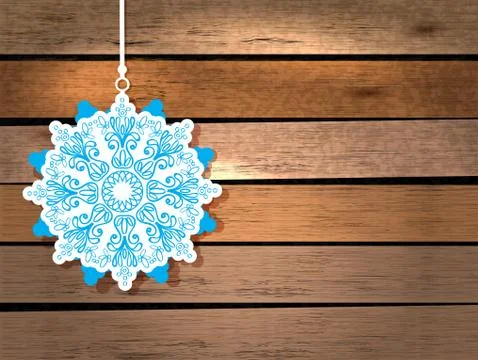 New year card with snowflake Stock Illustration
