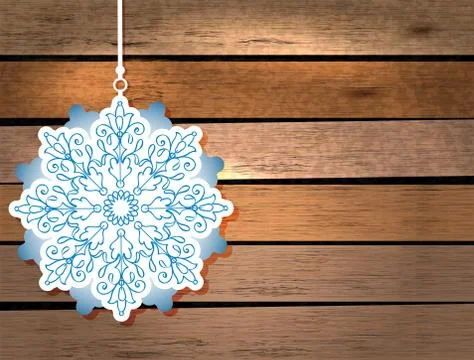 New year card with snowflake Stock Illustration