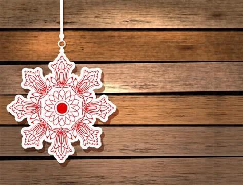 New year card with snowflake Stock Illustration