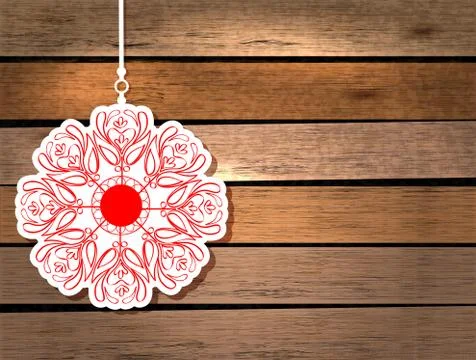 New year card with snowflake Stock Illustration
