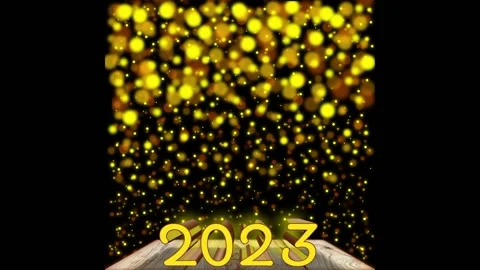 New year celebration background as well as the number 2023 Stock Footage 222973689