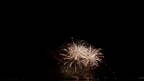 New Year celebration firework Stock Footage 70338513