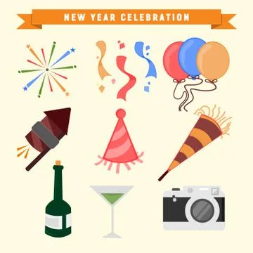 New Year Celebration Stock Illustration