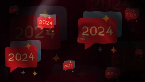 New Year Chat Background Loop Stock Footage 309470060