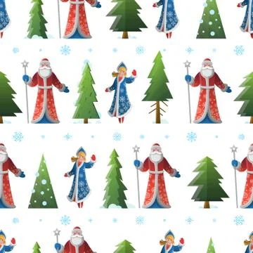 New Year Christmas elements vector pattern illustration Stock Illustration