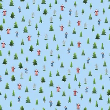 New Year Christmas elements vector pattern illustration Stock Illustration