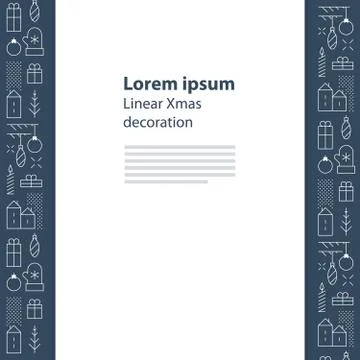 New Year, Christmas pattern. Xmas minimalistic decoration vector icons 스톡 일러스트