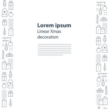 New Year, Christmas pattern. Xmas minimalistic decoration vector icons 스톡 일러스트