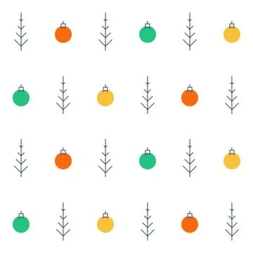 New Year, Christmas seamless pattern. Xmas minimalistic decoration vector 스톡 일러스트
