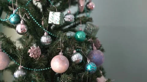 New Year - Christmas tree in decorations. Stock Footage 229502680