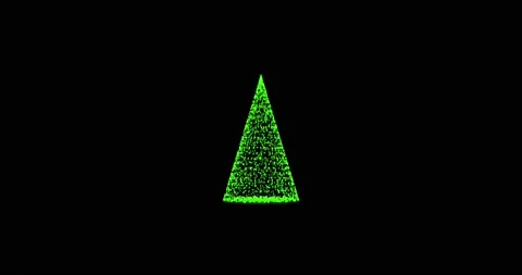 New year, christmas tree pine green from animated dots, circles of particles Stock Footage 164491207