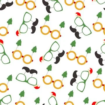 New year Christmas vector pattern Masquerade Party Stock Illustration