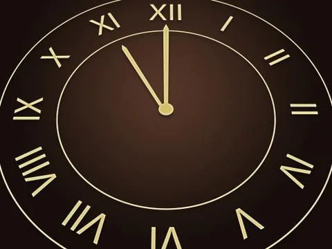 New Year Clock Stock Illustration