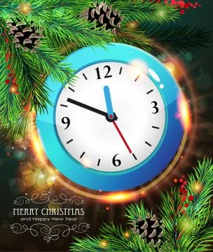 New Year Clock Stock Illustration