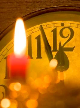 New year clock Stock Photos