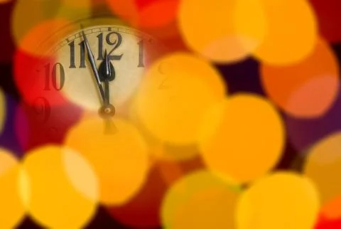 New year clock Foto stock