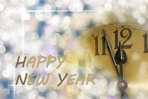 New year clock Stock Photos