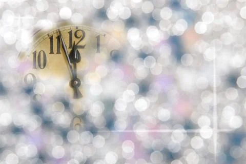 New year clock Stock Photos