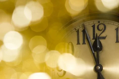 New year clock 스톡 사진