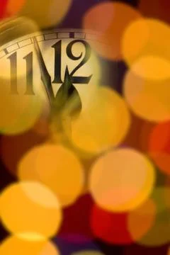 New year clock Foto stock