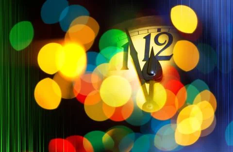 New year clock with text 2016 Stock Photos