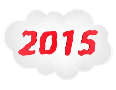 New year cloud vector illustration Stock Illustration