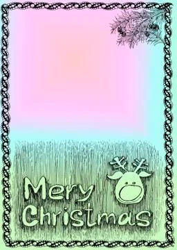 New Year composition in doodle style Stock Illustration