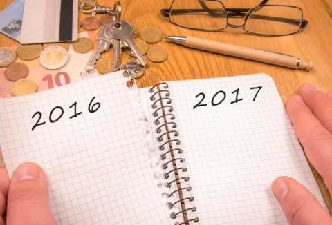New year concept for 2017 Stock Photos