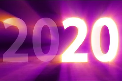 New year concept of 2020 - 3d rendering Stock Illustration