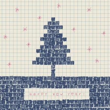 New year concept. abstract doodles illustration, eps10. Stock Illustration