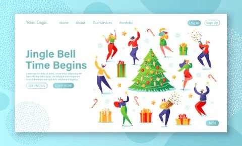 New Year concept for website Stock Illustration