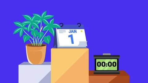 New year count date Stock Footage 321302074