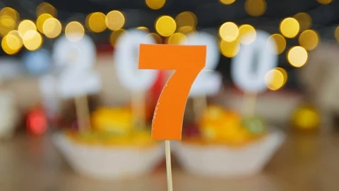 New Year Countdown 2020. Happy New Year's berries cupcakes with 2020 numbers  Stock-Footage 113037859
