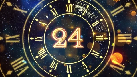 New Year Countdown 2024 V1 Stock Footage 250758165